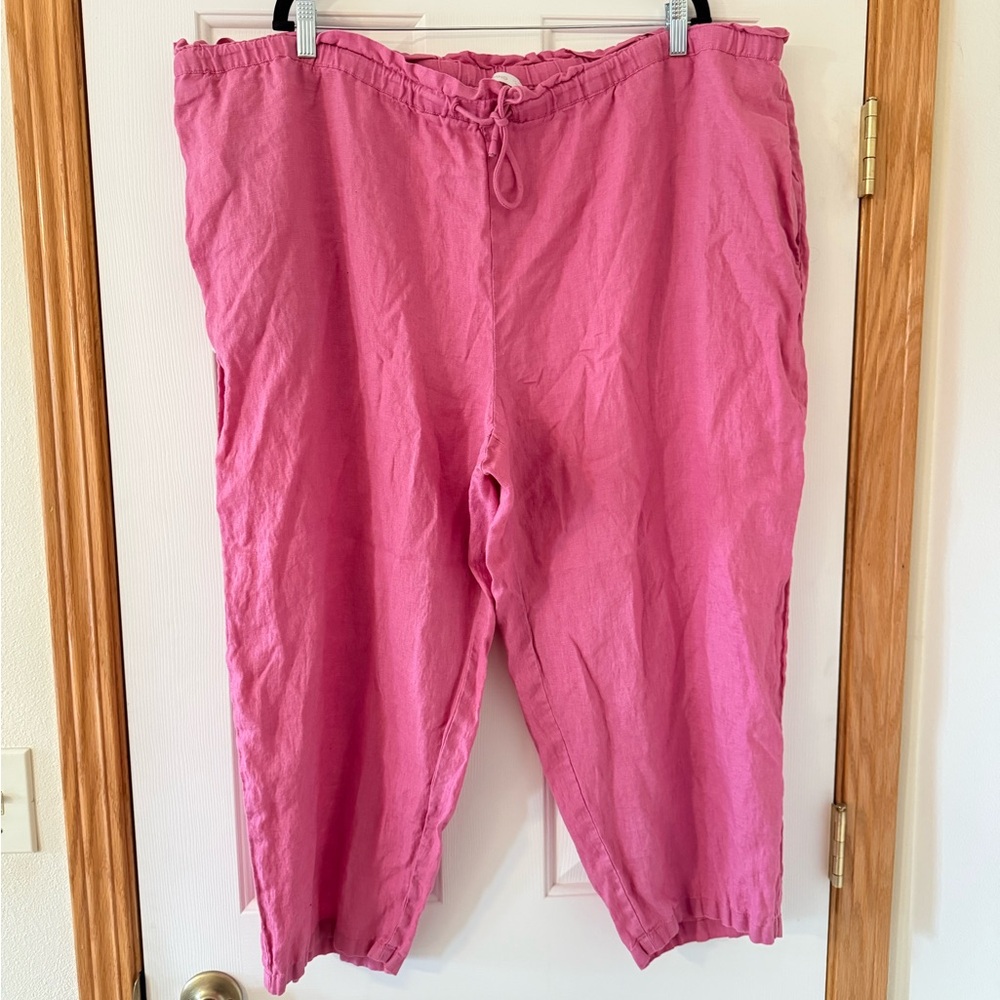 Women's Pink Drawstring Bermuda Shorts